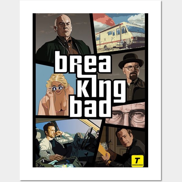 Breaking Bad GTA edition Wall Art by Pliax Lab